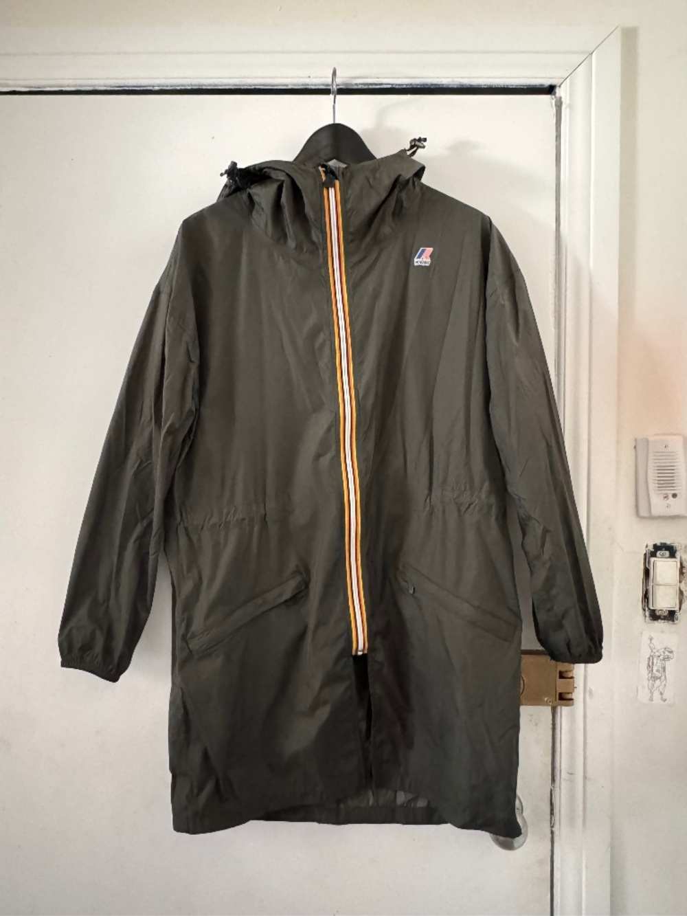 Kway khaki green raincoat